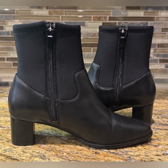 Trotters Kippy Women’s Black Leather Ankle Booties Boots Size 6.5W - Picture 7 of 10